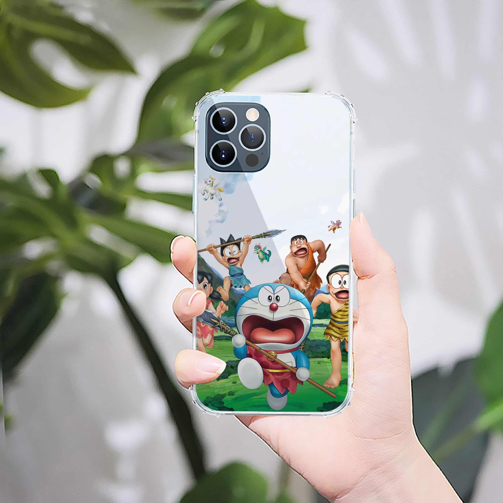（画像用） ドラえもん Doraemon 【iPhone 12シリーズ対応】透明スマホケース（クリアソフトケース）